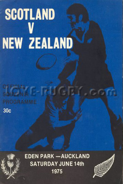 1975 New Zealand v Scotland  Rugby Programme